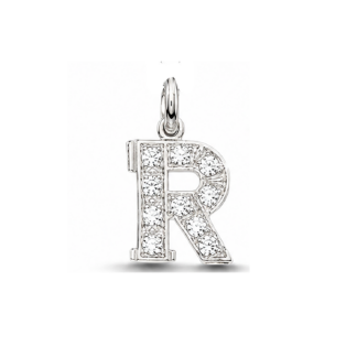 Dije Letra con piedras